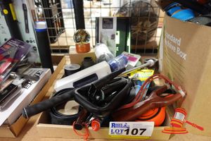Assorted Household Items, Includes: Slate Acacia Wood Cheese Knife Set, Flexi Xtreme Hand Saw, Hanging Nail Paper, Plastic Containers, Snow Globe, Drinking Glasses, Various Others
