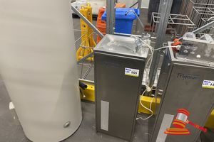 Frigmac Stainless Steel Refrigerated Water Cooler. Model Rs60ss. 240v. Approx 380 X 320 X H1000mm. Note: Removed From Service 24th July 2026