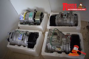 12 · 4 x Unused Assorted 24 & 12V Automotive Air Conditioning Compressors, Types: Jayair CM546BJ & CM 16865, Sanden SD7H15, Que QO16-1665