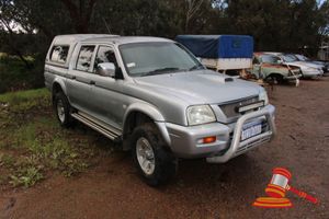 2 · 2005 MITSUBISHI TRITON GLXR 4X4 DUAL CAB UTILITY WITH CANOPY. MANUAL. SILVER. REGISTRATION 1CDB063 (EXP 22.9.26) ODO - 214,078KMS 4CLY DIESEL. VIN MMBJNK7706D025273. ENGINE 4M40YB0048. ALLOY NUDGE BAR, LED LIGHT, SIDE STEPS, FIBERGLASS CANOPY, TOW ASSEMPLY, ALLOY RIMS (S#842) INSPECTION NOTES: PAINT FADED/PEELING, PAINT SCRATCHES, DENT/PANEL DAMAGE RHS TUB, TAIL GATE, RHS DRIVERS DOOR