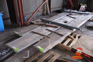 Live Edge Jarrah Slab, 5.9 X 560/850 X 55