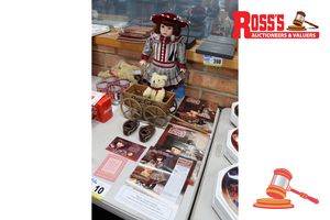 10 · VINTAGE LIMITED EDITION FRANKLIN HEIRLOOM DOLLS COCA-COLA EDITION, PORCELAIN DOLL (MEGAN) WITH WOODEN WAGON AND TEDDY, WITH POSTERS