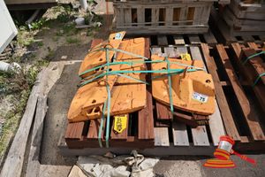 3 X Caterpillar Base Edge Shroud, P/N: 133-0731, Approx; 430mm W X 440mm D, Some Marks And Rust, On A Pallet