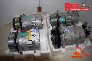 4 x Unused Sanden & Que 24V Automotive Air Conditioning Compressors *Types: Que QP15-1748 Hydraulic Drive, Que QP16- 1192
