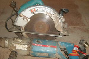 2 X Power Tools Being 1 X Bosch 1/2'' Drill , 1 X B+D Circular Saw