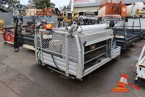 1 X Aluminium Ute Tray, Includes: Storage Cabinet, 2 X Hose Reel, Winch, Orange Beacon Light, Led Work Lights (Untested)