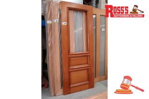 35 · TIMBER DOOR WITH PANEL (NO GLASS), CODE: TORAJA, 2040 x 820 x 40mm