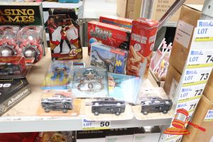 Bundle Of Toys Including: 1x Jumbling Tower Game, 1x Game Super, 1x Numeral Assembly, Action Figures, Centy Cars And Trucks, All Unopened