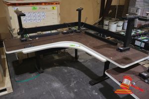 2 X ''L'' Shaped Desk, With Adustable Legs, Linak Legs Type Dl600xbn0660508 (Cont# Scfu4130196, Cmr158109-Wheatstone)