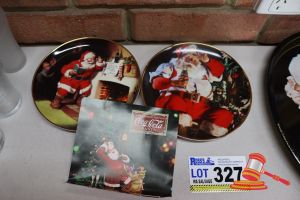 2x COCA-COLA SANTA PLATES