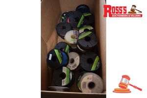 Unused Lot of 26 Rolls of Automotive Air Conditioning Cable, Red 12Volt Positive, Yellow Switched Ignition Power, Brown, Blue etc