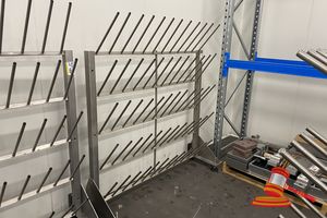 166 · STAINLESS STEEL FREE STANDING BOOT RACK. APPROX 1630 X H1850MM