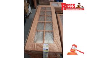 400 · TIMBER DOOR WITH 10x GLASS PANELS, CODE: KJ 20, 2040 x 720 x 40mm
