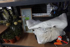 Assorted Household Goods, Includes; Various Sized Fake Plants With Pots, Picture Frame, And Warming Blankets, Some Stains/Marks, Untested