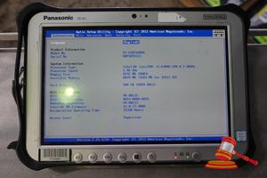 Panasonic Fz-G1 Toughpad, Intel Core I5 6300u 2.40ghz Cpu, 8gb Ram, 500gb Ssd / No Os, Heavy Screen Wear/Peeling Rubber Edging, 15330 Hours, Sn:8btsa99113 / An:Itt23263, Untested ( No Charger / Some Marks)