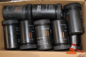15 X Sgs Oil Sample Container, Boxed (Cmr159789, Iris-Wheatstone)