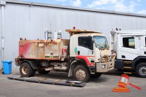 2021 Isuzu FH FTS Fuel Truck White, 4 x 4, Manual, Diesel Reg #: Unlicensed ODO: 82,285 Kms Showing on Clock VIN: JALFTS34LK7000485 Features: Air Conditioning, Power Steering, Bullbar, Spotlights, Fire Extinguisher, Hose & Reel, Fuel Tank, Tool Storage Containers, Rear View Camera, Muir Head Smart Protection System. (*Key # 50, WP# 5056*) Condition: **Rusted Front Panels, Detaching Front Grill, Rust Across Vehicle, Damaged Driver Door Trim, Dented Side Panels, Door Seals Coming Off, Parts Of Das