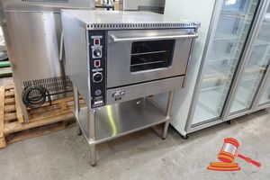 117 · GOLDSTEIN COMMERCIAL OVEN, MODEL: PE284, SN:36482, CIR. 1 4.6KW, CIR. 2 4.8KW, STAINLESS STEEL,3 PHASE HARDWIRED, UNTESTED, APPROX; 860MM W X 690MM D X 1.3M H