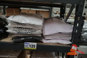125 · BUNDLE OF EXTRA SMALL CHEFS UNIFORMS INCLUDING: WHITE CHEFS POLOS, CHEFS JACKETS AND 5x PACKS OF TEA TOWELS