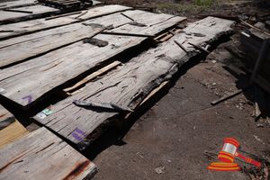 Live Edge Marri Slab Some Curl, 6.0 X 750/850 X 60