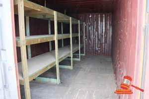10 · 20FT Container, Fork Pockets, Plywood Floor, DOM: 2008, Serial: MSCU6951132, with Custom Timber Shelving