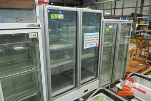 63 · 2014 SCOPE 2-DOOR GLASS FRIDGE, MODEL# B1200G-2.G12EV, 220-240 VAC, 50HZ, SERIAL# HA14126031 (CMR158840, #TCKU9793586-WHEATSTONE)