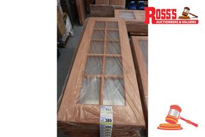 Timber Door With 10x Glass Panels, Code: Kj 20, 2040 X 720 X 40mm
