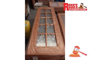 Timber Door With 10x Glass Panels, Code: Kj 20, 2040 X 720 X 40mm