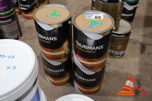 65 · 4 X TAUBMANS PROFESSIONAL EXTERIOR MATT PAINT, WHITE, WATER BASED, 10L