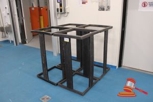 10 · 4 X RECYCLED PLASTIC BIN HOLDERS. BLACK. APPROX 620 X 620 X H1100MM