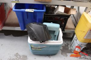 116 · BUNDLE WITH WELDING HELMET, TOOLS ETC