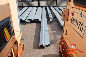44 · 1 X PACK GALV STEEL Z PURLINS APPROX 7PCS, 200 X 1.5MM X 9M