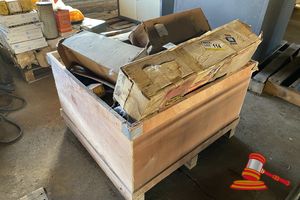 114 · TIMBER CRATE OF ASSORTED FILTERS