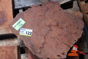 122 · JARRAH BURL, L640mm x W460mm x D 100/110mm, APPROX