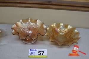 2x Assorted Vintage Carnival Glassware