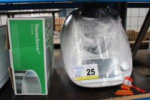 25 · 1 X VORWERK THERMOMIX, MODEL: TM6-1, SN:21470T1A351371315, 220-240V, UNTESTED (POSS UNUSED, WRAPPED) 1 X THERMOMIX THERMO SERVER, 2.6 LITRES, - BOTH USED