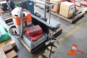 51 · STIHL INDUSTRIAL VACUUM CLEANER, INC ATTACHMENTS & SPARE FILTER BAGS & GORILLA STEP LADDERS, SMALL SHELF, MEMOBIKE 6050, BIKE SCANNER, COMPRESSION GANGES, FORCE 1/2 COMPACT HEXHEAD PIECES 14mm-32mm
