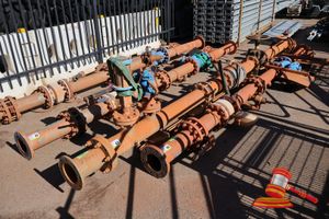 Metal Water Piping With Valves And Vent-O-Mat, Approx; 5.3m L X 160mm Opening, Poss Used, Some Marks