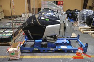 1 · 2 X 2022 MERCURY VERADO 250HP OUTBOARD MOTORS L6 STANDARD AND COUNTER ROTATION HRS 1581 (USED CONDITION WITH MARKS) (DOT A 22496, DOT A 22497)