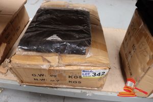 342 · BOX OF BLACK CHEFS JACKETS, SIZE: 2XL