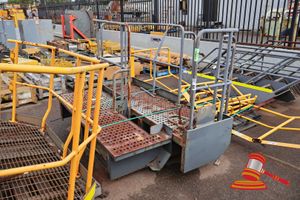 1 X Hitachi Ex1200-6 Fender And Handrails Set, Approx; 2.1m L X 620mm L X 1.4m H, Some Marks, Significant Rust, On A Pallet