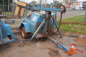 15 · BRITE FORCE LIGHTING TRAILER BLUE, SINGLE AXLE, DIESEL, UNLICENSED, ODO# NOT SIGHTABLE, VIN SIGHTED - VIN # 6T9T26WA1E09AZ079, 6x LED LIGHT HEADS ** NO VIN PLATE - STAMP ONLY, NO AUSTRALIAN COMPLIANCE PLATE, JOCKEY WHEEL REMOVED & TOW HITCH/BALL REMOVED, NO FUEL CAP, 1x CONNECTION POWER BOX ON LIGHT HEAD SUPPORT FRAME - DAMAGED, CONTROL BOX REMOVED, 1 POWER BOX REMOVED, PARTS TO ENGINE REMOVED** (ASSET#LP4028, WP#4362)