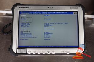 12 · PANASONIC FZ-G1 TOUGHPAD, INTEL CORE i5 7300U 2.60GHZ CPU, 8GB RAM, 500GB SSD / NO OS, 8640 HOURS, SN:9ATSC70271 / AN:ITT25729, UNTESTED ( NO CHARGER / SOME MARKS)
