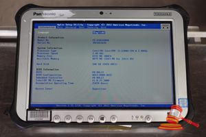 20 · PANASONIC FZ-G1 TOUGHPAD, INTEL CORE i5 6300U 2.40GHZ CPU, 8GB RAM, 500GB SSD / NO OS, HEAVY SCREEN WEAR, 25470 HOURS, SN:7HTSA53695 / AN:ITT22935, UNTESTED ( NO CHARGER / SOME MARKS)
