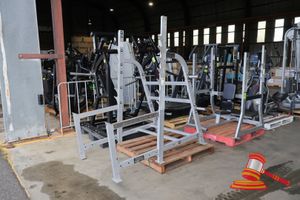 Hammer Strength Squat Rack, With Weight Holders, Some Marks, Approx; 1.7m L X 1.3m W X 2m H, On A Pallet