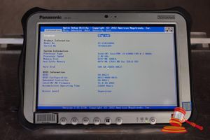 42 · PANASONIC FZ-G1 TOUGHPAD, INTEL CORE i5 6300U 2.40GHZ CPU, 8GB RAM, 500GB SSD / NO OS, SMALL BRIGHT SPOT ON SCREN, 22660 HOURS, SN:7ETSA26309 / AN:ITT21897, UNTESTED ( NO CHARGER / SOME MARKS)