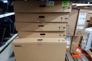 Pallet Of Approx 30 X Computer Monitors (Including Samsung 24 Inch Lcd, No Stands), Quantity Of Dell Monitor Stands, All Items Untested (Some Marks / No Cables)
