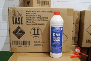 304 · 2x BOXES OF CLEAN EASY HEAVY DUTY DRAIN CLEANER, 1L, 20x BOTTLES TOTAL