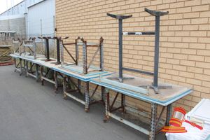 67 · 7 x OUTSIDE TABLE ON CASTORS 750 x 1500