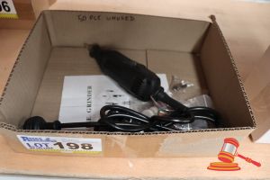 198 · DIE GRINDER WITH ATTACHMENTS, UNTESTED